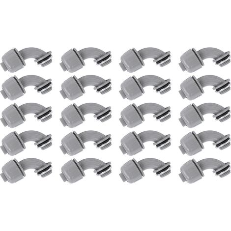 20 raccords étanches coudés 90° 1/2 NPT en nylon 6 pour conduit électrique PVC, lot de 20 pièces (1/5)