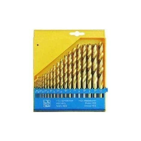 Punte per metallo HSS - TIN 19 pezzi