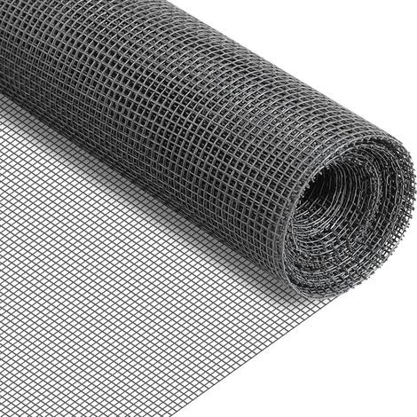 moustiquaire fenetre en fibre de verre1.2 x 2.5 m, anti moustique fenetre enroulable, filet anti moustique pour Porte de Balcon, Jardin, Découpable & Indéchirable,Gris (1/5)