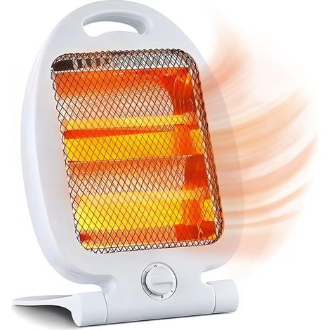 Chauffage infrarouge électrique sur pied, deux niveaux de puissance, protection contre le basculement et la surchauffe, convient pour le salon et la chambre. (1/5)