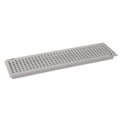 Nicoll – Grille de caniveau encastrée piscine A15 – PVC gris traité anti UV – Surface d'avalement 232 cm²/ml – Compatible caniveaux CONNECTO
