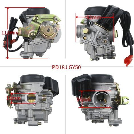 Der Motorradvergaser PD18J ist für die Modelle GY50 50cc, 100cc, 20mm und 139QMB EU2000I geeignet. (1/4)
