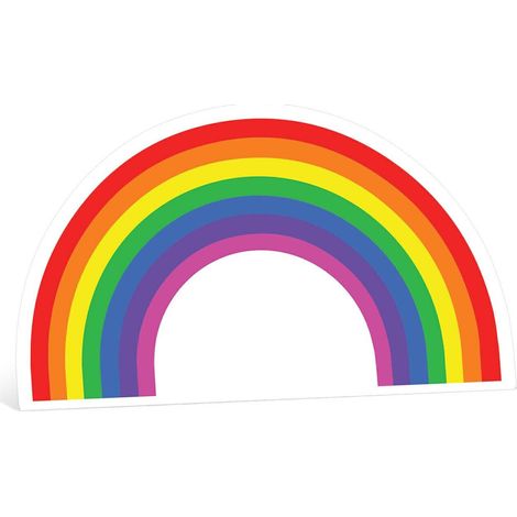 Figurine en carton arc en ciel 93 cm