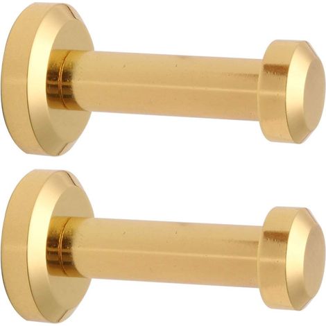Wandhaken Tasche Mantel Handtuch Bad Lagerung Kleiderbügel mit Schrauben Kupfer Goldton 2 pièces (1/5)