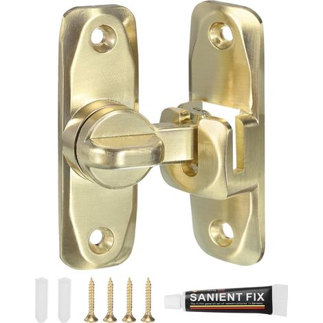Verrou de porte coulissante 90/180°, ferme-porte en alliage zinc (1/5)