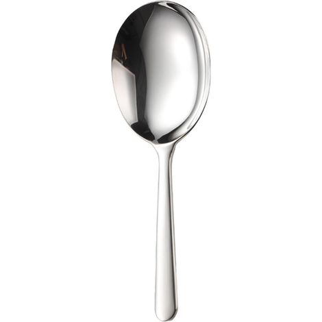 Cuillère service manche court inox 304, contrôle portions facile, résistante chaleur, passe lave-vaisselle