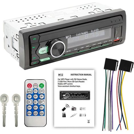 1 DIN Autoradio mit FM- und AUX-Eingang, SD/TF-Kartenleser, USB-Anschluss, 12V-Netzteil, 60W x 4, MP3- und Multimedia-Player. (1/5)