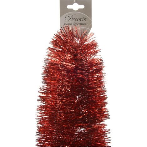 Ghirlanda EDM brillante - spirito natalizio - 270 x 7,5 cm - Rosso - 72214 (1/2)