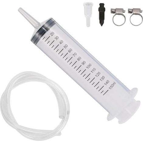 1 Motorrad-Bremsenentlüftungsset, 150-ml-Spritze, 100-cm-Schlauch, Klemme, für Geländefahrzeuge (1/5)