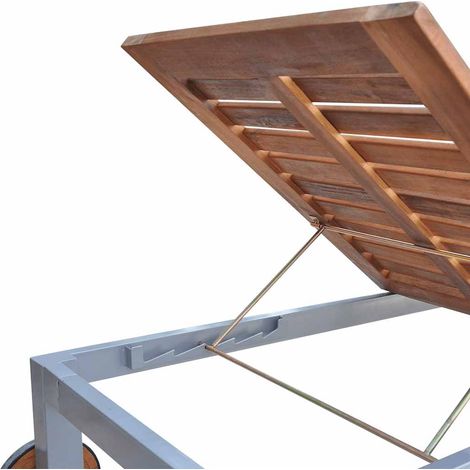 Maison Exclusive - Chaise longue Bois d'acacia solide (1/5)