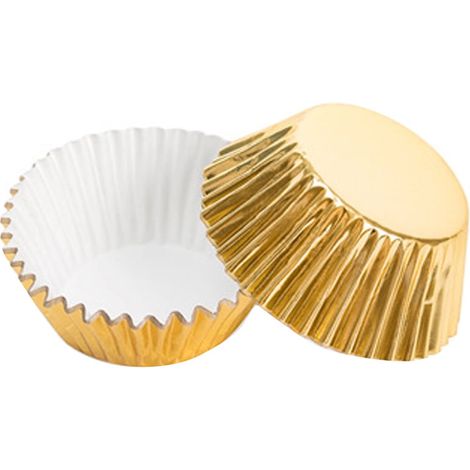 Cupcake Cup - Aluminium Foil Liner - 7 x 5 cm - Or - 100 Pièces (1/5)