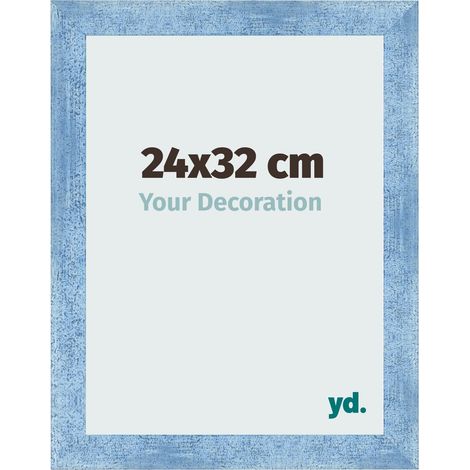 yd. - Cadre photo 24x32 - Bleu Brillant Patine - MDF - Pisa (1/5)