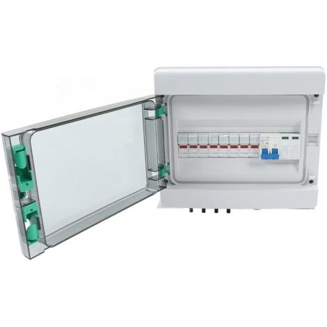 DEESSE SHOP-Boîtier de Combinaison PV à 4 Cordes avec Parafoudre, Fusible 15 A, Disjoncteur 63 A, Boîtier de Combinaison Solaire IP67 pour Système de Panneau Solaire On/Off Grid (1/5)