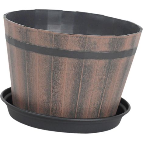 Pothos avec drainage, paire de pots en résine style sac à main (1/5)