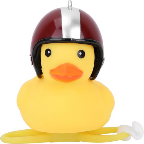 Canard Jaune Mignon avec Casque pour Motocyclette - Décoration Étoile Rouge pour Vélos et VTT (1/5)