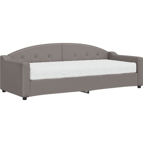 Maison Exclusive - Divano Letto con Materasso Tortora 80x200 cm in Tessuto