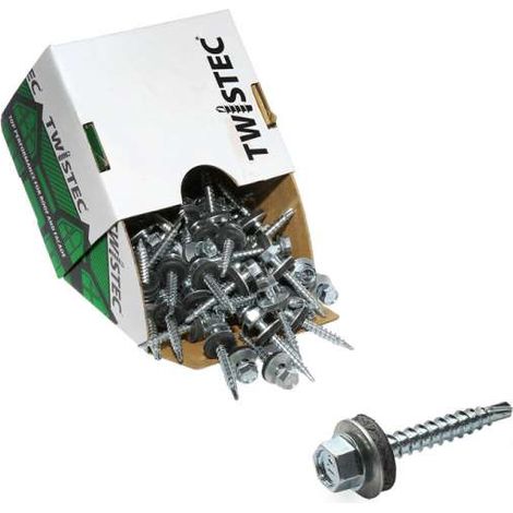 Twistec® 4,8X35 verzinkt blank, für 451M8P 100St./Pck 292BVZ48X35 Trapezblechschrauben