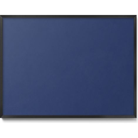 Tableau Magnétique en Métal pour Aimants - Motif Couleur bleu marine - Minimaliste - Cadre Noir - 80x60 cm - Tableau Métallique Aimanté