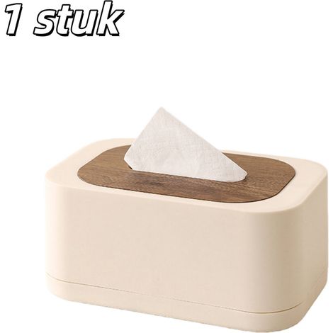 1 pièce - Porte tissu - Porte tissu - Avec ressort - Couvercle en bois épais - Boîte tissu - Convient pour stocker 9.5,12.5, 20.5 (1/5)