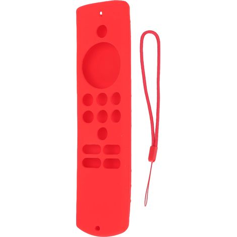 Housse de protection en silicone anti-dérapant pour télécommande Fire TV Stick Lite, avec dragonne, rouge (1/5)