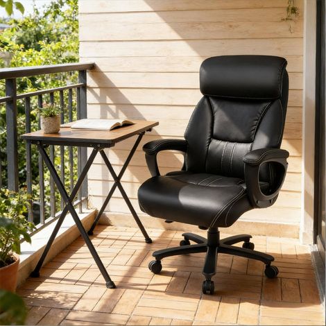 Silla de oficina ergonómica reclinable PU 150 kg OKMYHOME (1/5)