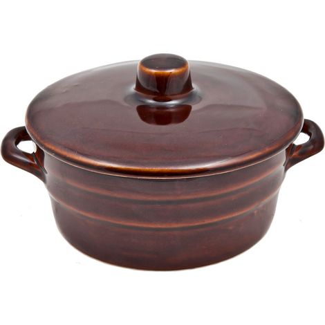 Olla de cerámica para manteca Q14 con tapa (1/5)
