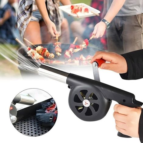 Ventilateur Souffleur Manuel de Barbecue BBQ Outil de Camping Pique-Nique Fan (1/5)