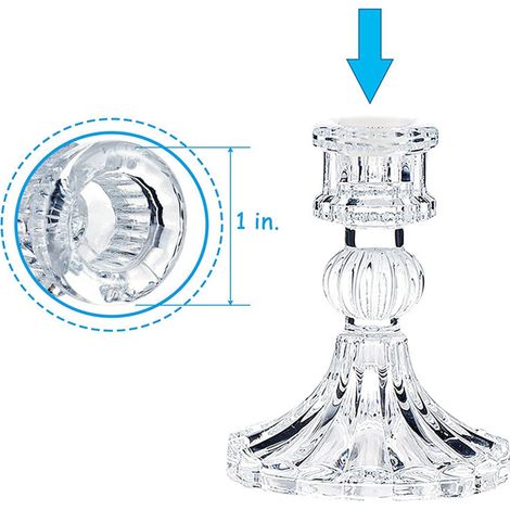 Support À Bougie En Verre - Design Nordique - Pour Bureau Salle À Manger Centre De Table Mariage - Lot De 1 (1/5)