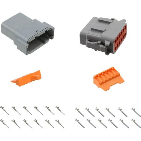 Kit Connettore Serie DTM Maschio Femmina 12 Vie