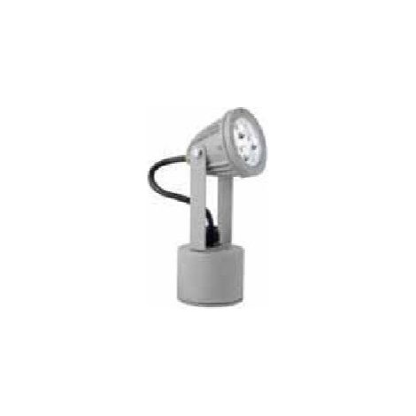 Projecteur extérieur LED 5W orientable aluminium 205mm sur patère lumière blanc chaud 3000K alim 230V IP54 IK08 COSAQUE