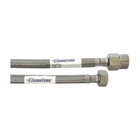 FLESSIBILE INOX MODELLO PROLUNGATO  CM. 25- MF 3/8 x 3/8- DH- pezzi 1