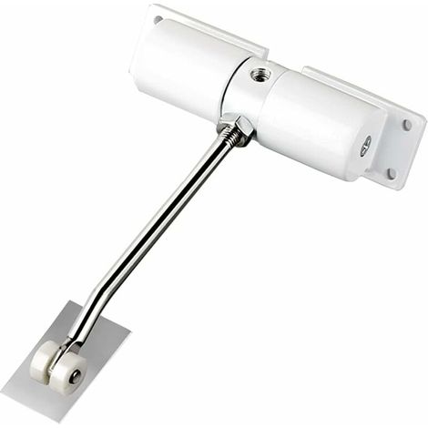 Ferme-porte automatique réglable en alliage de zinc, usage domestique ou commercial, blanc – DELKEVIC