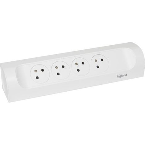 Regleta de Esquina Legrand 049408 Legrand Blanca Equipado con 4 Tomas 2P+T Superficie – 16 A – 230 V – Para Cablear (1/3)
