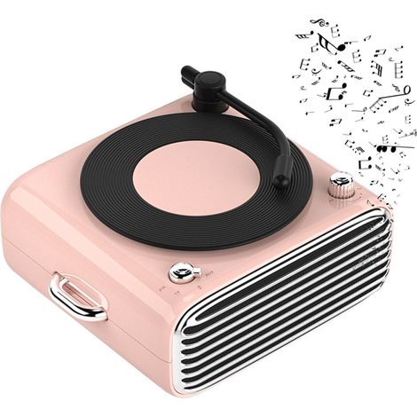 Enceinte Bluetooth Portable - 40 mm - 5 W - Autonomie 6 à 10 h - Bluetooth 5.0 - Entrées FM/AUX/TF - Dimensions 13 x 11,5 x 6 cm - 1 pièce (1/5)