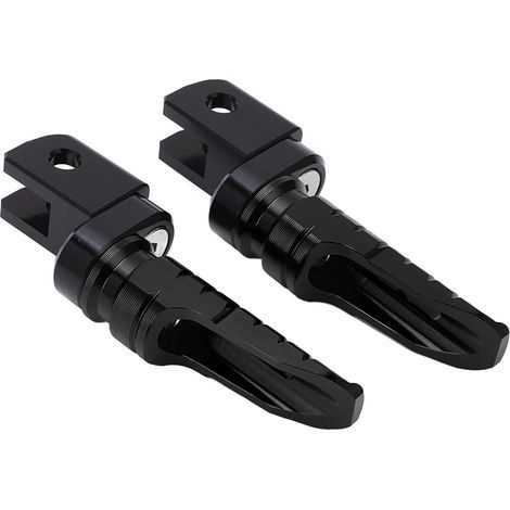 Paar CNC-gefräste Ersatz-Fußrasten aus Aluminiumlegierung für Street Triple 765/R/S/RS (2017–2021), Schwarz (1/5)