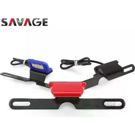 Passende LED-Kennzeichenbeleuchtung für Motorräder MT 07 09 Z900 Z750 S1000RR EXC CRF Universelle wasserdichte hintere Kennzeichenbeleuchtung (Kennzeichenbeleuchtung Schwarz) (1/4)