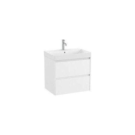 MUEBLE LAVABO DERECHA BLANCO 650X460 ONA STANDARD 2 CAJONES LED BLANCO MATE