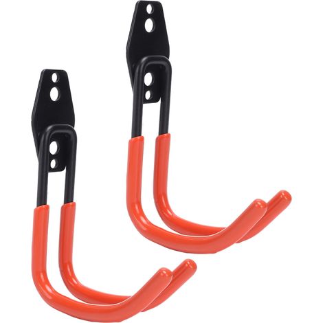 crochets de garage muraux multifonctionnels, support de rangement pour vélos et autres objets, style crochet en D (1/5)