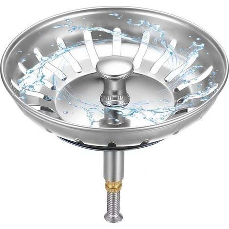 Filtre Évier Cuisine Ø 79mm Hauteur Réglable Acier Inoxydable 304 Bouchon Bonde (1/4)