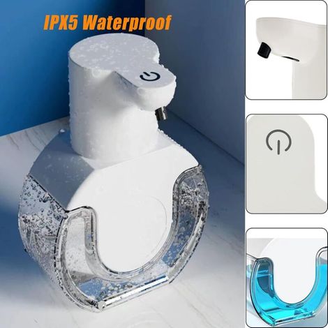 Automatic Soap Dispenser 430ml, IPX5 Waterproof, Wall Mounted, Touchless, Convenient for Kitchen and Bathroom (1/4)