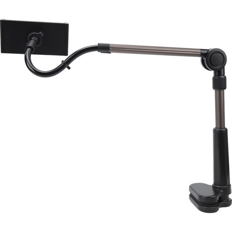 Support de tablette à pince, fixation de bureau, stable et flexible, rotation à 360°, support universel pour téléphone (1/5)