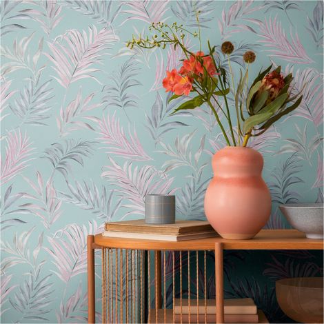 A.S. Creation Vliestapete 10.05 x 0.53 m Livingwalls Dschungel Tapete Blau 791082 Palmen CosmoLiving by Cosmopolitan (1/5)