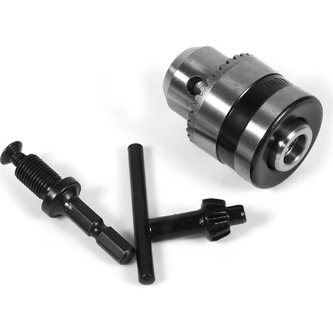 Nouvel adaptateur pour perceuse électrique 3/8" avec mandrin métallique universel et tige hexagonale 1/4" (1/5)