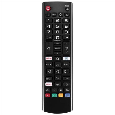 Télécommande Pour Smart Tv LG - Compatible Modèles AKB75675301 AKB75095308 AKB75675311 - Fonction Netflix Prime - Noir - 1 Pièce (1/5)