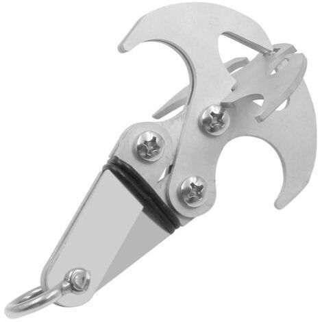 Grappling Hook, Multifunction Stainless Steel Claw Hook for Outdoor Climbing, Multifunctional Gravity Hook Gravity Grappling Hook (1/4)