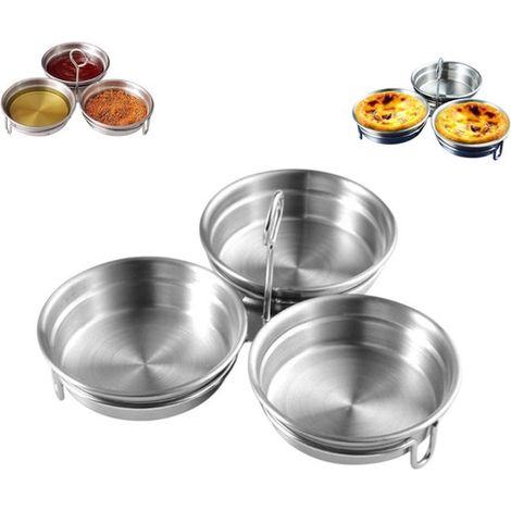 pieza，Molde para huevos al vapor，Molde para huevos fritos，Acero inoxidable，Utensilio para escalfar huevos，Molde metálico para cocinar al vapor (1/5)