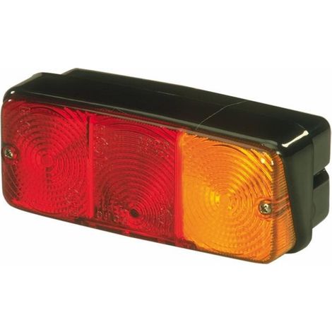 Lem Select – Feu arrière gauche 4 fonctions 160x70x71 mm – Feu de position, clignotant, stop, éclairage plaque – Fabrication européenne AMA