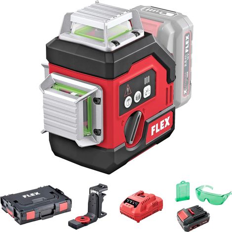 Laser a croce Flex ALC 3/360-G/R 12 Set 12V 2.5Ah