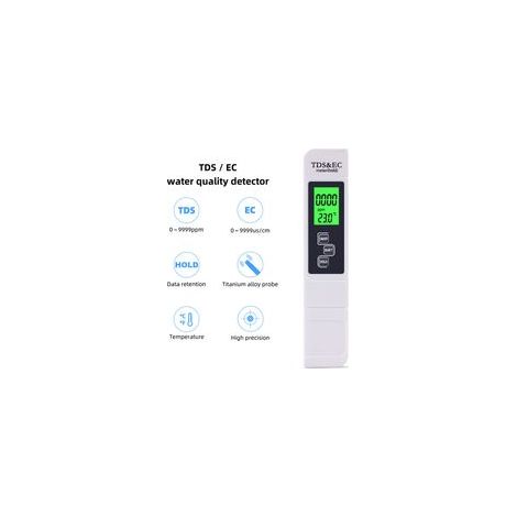 3-en-1 Détecteur de qualité d'eau multifonctionnelle Portable TDS TESTER TESTER METER EC TOODE DE MESURE (1/5)