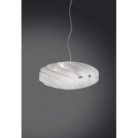 Lampe à Suspension en Polilux FLAT trois lumières Blanc diamètre 70x h34 cm